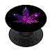 Violet Galaxie Space Weed Leaf Cannabis Marijuana Gifts PopSockets PopGrip Interchangeable
