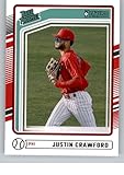 2024 Donruss #164 Justin Crawford RC Rookie Card Philadelphia Phillies Rated Prospect Baseball Card in Raw (NM or Better) Condition