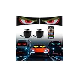 XAXVSTS 2pcs Devil Eyes LED for Car,15"x4" Full Color Huge Bright Scrolling Led Light Sign for Car Window,Programmable Personalised Led Name Sign,led Eye Lights for Truck,App Control USB 5V