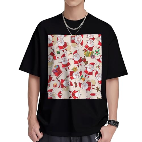 T-shirt manches courtes Père Noël : le look décontracté des fêtes
