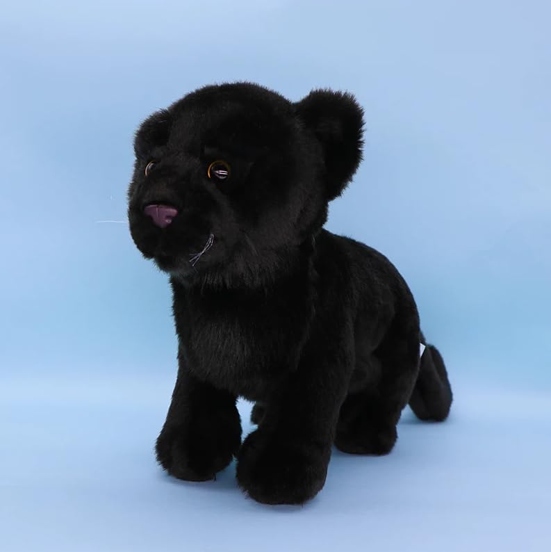 Simpatico Simulazione In Piedi Nero Leopardo Peluche Animale Giocattolo Morbido Animali Selvatici Leopardi Peluche Giocattoli Per Bambini Regali 28 cm Nero