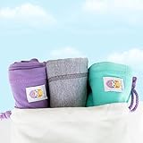 Tee-Owels Happy~ Combo (Shoulder to Longer) - 3 Pack of Ideal Cotton T-Shirt Hair Towels for Natural...