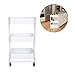 Produktbild Rollwagen mit Metallgitter, dreistufiger Lagerwagen mit Regalen und Rädern, ideal für Friseursalon, Badezimmer, Küche, Büro, Spa (dreistufig) (#2)