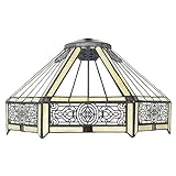 1. C'est un abat-jour Tiffany de style Mission. Est fait de vitraux, peut vous fournir une longue durée de vie.