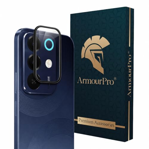 Image of ArmourPro Camera Rings Tempered Glass Compatible for Realme C85 (6.78 Inches) Tough HD Individual Aluminum Alloy Rings 9H Camera Cover, Scratch-Resistant,Camera Lens Protection| Black, 1 Pack