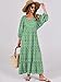 ANRABESS Womens Boho Maxi Dresses 2025 Summer V Neck Puff Sleeve Floral Flowy Swing Fall Casual Long Dress Light Green Large