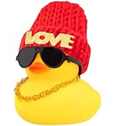 wonuu Car Dashboard Rubber Ducks Christmas Decorations, Christmas Eve Rubber Ducky for Car Orname...