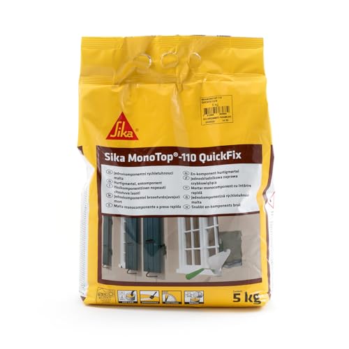 Sika - Sika Monotop 110 QuickFix, Grigia - Malta pronta monocomponente - Per un'ottima adesione a presa rapida - 5kg
