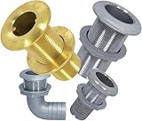 Passage de bord en acier inoxydable A4 ou laiton avec pouce = AG en qualité industrielle, également avec raccord de tuyau de différents diamètre intérieur = ID