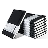 POPRUN 8 Pack Black Lined Journal Notebo...