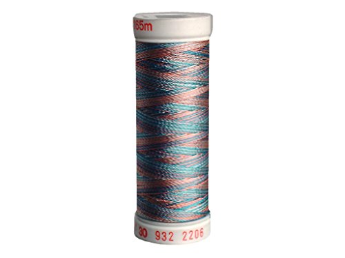 Hilo Sulky Rayon 30 wt. 180 yd. Turquesa/Coral/Plateado miniatura 1