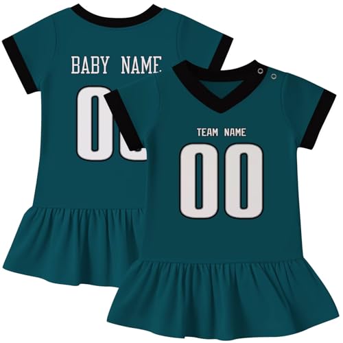 Image of KREDE Baby Clothes Unisex Bodysuit Jersey Style Custom Name Number for Baby Boys