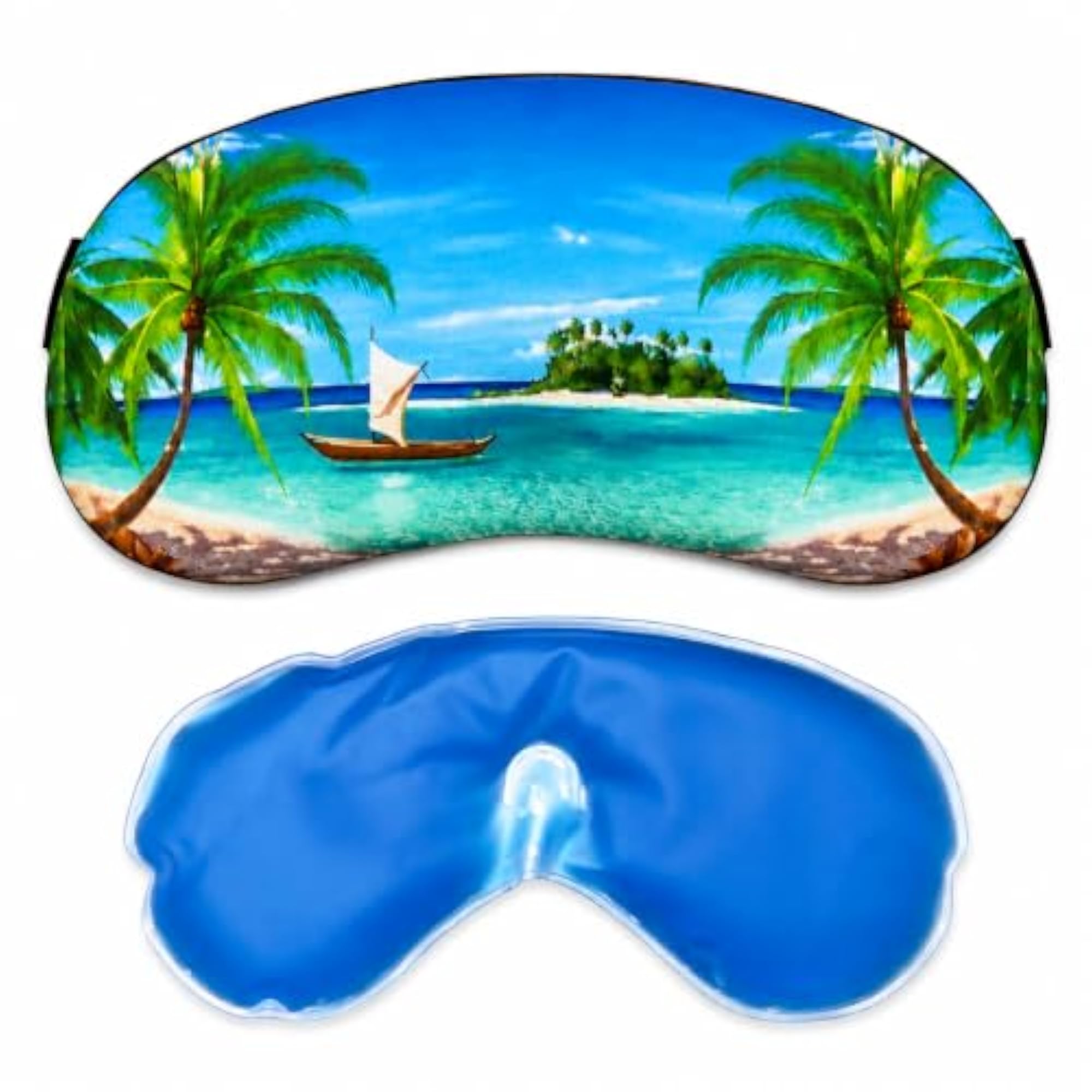 Luxury Island Beach Cooling Gel Eye Mask for Sleeping