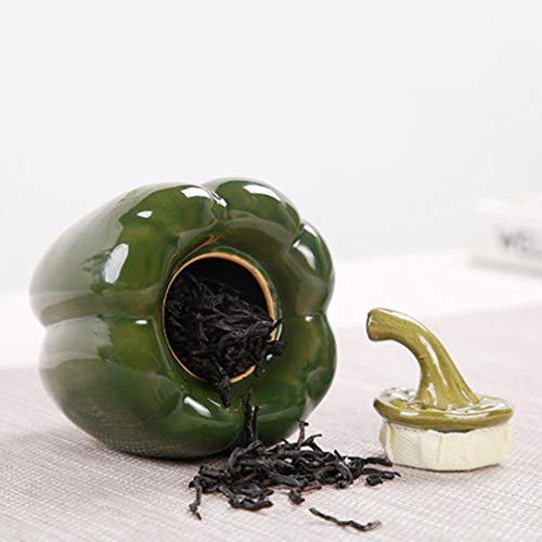 HEMOTON Mini Recipiente de Armazenamento de Vasilha de Cerâmica Jarra de Chá Recipiente de Ervas Jar