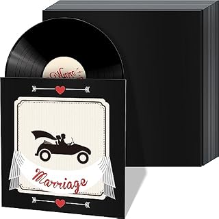 Colarr 30 Pcs 12 Inch Vinyl Record Sleeves 350gsm Blank Album Jackets Cardboard Vinyl Record Covers Outer LP Sleeves Jackets Covers for Collections Storage, Black - Les Beatles, Paul McCartney, John Lennon, RIngo Starr, George Harrison