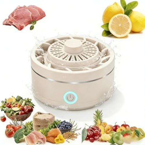 FUHUBB Puriproduce Purifier Vegetable Cleaner Rotatable Fruit and Vegetable Purifier Clean Fresh Produce in Water (White)
