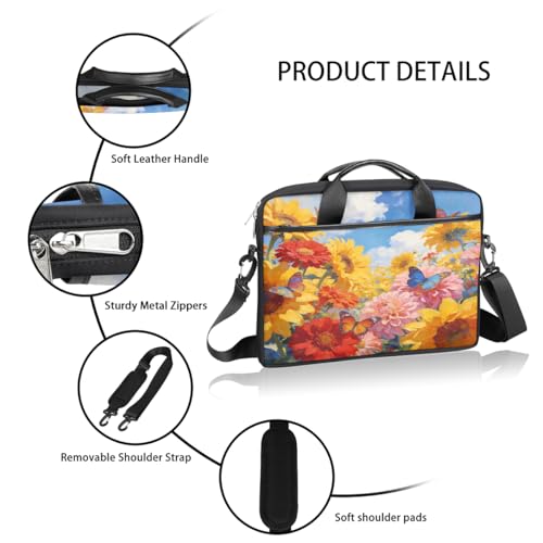 Maletín para laptop con diseño de mariposas 15 pulgadas miniatura 4