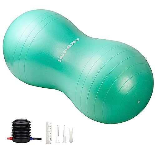 Inpany Peanut Ball - Anti Burst Exercise Ball For Labor Birthing, Physical Therapy For Kids, Core Strength, Home & Gym Fintness (Include Pump) #TOP17