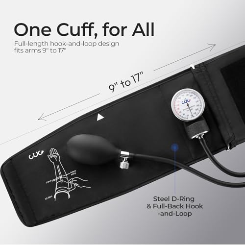 CUG Manual Blood Pressure Cuff - Professional BP Monitor with Case