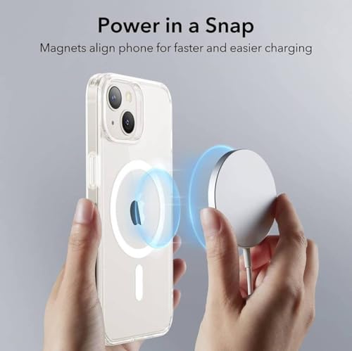 Image of magnetic transparent case with compatible woth iphone 15 pro (iphone 14)