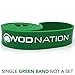 WOD Nation Resistance Bands Pull-Up Assist Band - 41-Inch, Green, 50-125 lb - Mobility & Stretch Strap - Workout Equipment for Home & Gym Core Exercises
