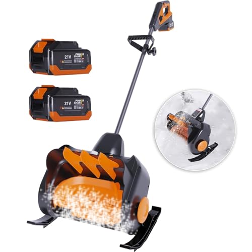 dosiwlatever Spazzaneve Elettrico Senza Fili, Pala Neve elettrica compatta Come Alternativa a spazzaneve e rastrelli da Neve, Larghezza 41 cm, Design Leggero per rimozione Neve Domestica