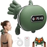 Masajeador Cervical y Espalda con Calor,4D Masajeador Cervical con Mando a Distancia 5 Niveles de Intensidad y 2 de Calor Masajeador de Cuello Masaje Profundo para Relajar Músculos