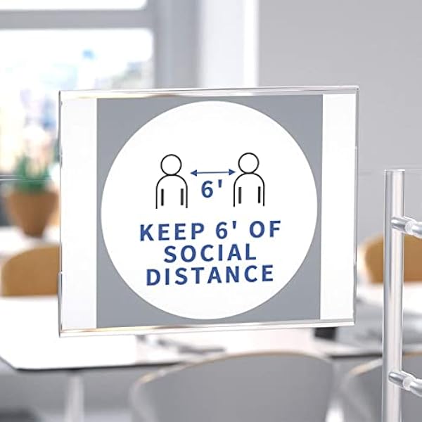 Hduacuge 10 posterhouders met dubbelzijdig plakband, 20 x 30 cm, van acryl, voor kantoor, restaurant, boren