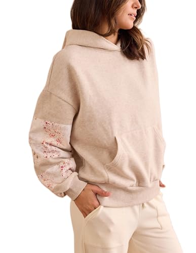 Yojeasrio Oversized Graphic Hoodie for Teens Girl Y2K Ocean Floral