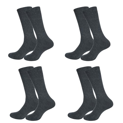 Image of 4 Pack Cotton Crew Socks for Womens Lightweight Casual Wear Business Socks, 6 to 9(WS1002-4DAR-4PK-6TO9)