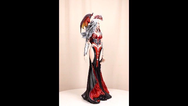 Amazon.com: Ebros Nene Thomas Red Fire Dragon Witch Statue
