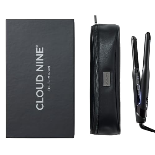 CLOUD NINE The Slim Iron Glätteisen | Schmaler Haarglätter für präzises Styling | Revive Modus | Serizit-Keramikplatten | Digitale Anzeige | 11 Temperaturstufen 100200 C
