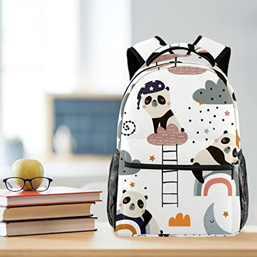 Sac à dos pandas de nuages arc-en-ciel pour soulager le dos des étudiants - 6