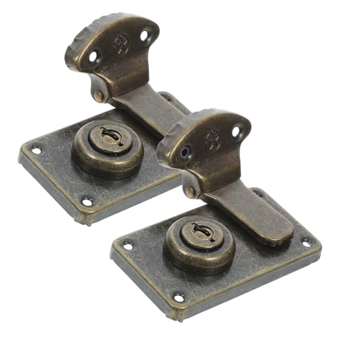 Image of ORFOFE 2Pcs Antique Bronze Suitcase Lock Hasp Latch Security Toggle Lock for Jewelry Box Luggage Toolbox and Briefcase User Friendly Design for Comfortable Operation