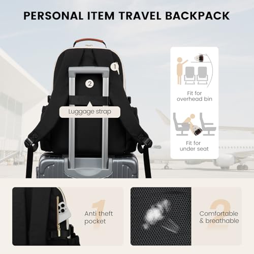 Image of LOVEVOOK Lunch Backpack with Lunch Compartment,15.6 Inch Laptop Work Travel Insulated Cooler Backpack Purse, Waterproof College Teacher Lunch Bag Box with Tumbler Holder,Gifts for Men Women,Gray-Pink