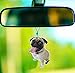 Price comparison product image Gifton - Car Air Freshener Pug Dog - Long Lasting Fresh Lemon Scent - Novelty Gift for Women - Funny Present for Girl Girlfriend Mum Her Accessories - Christmas Stocking Filler Color Pink (1 Pack)