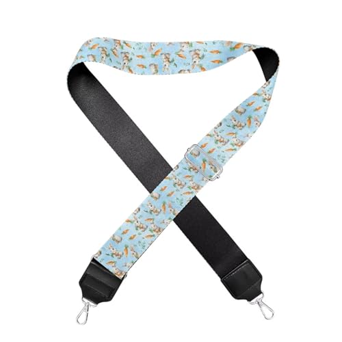 Image of Halloween Handbag Strap Canvas Purse Strap Colorful Bat Black Shoulder Strap Multicolor Bats Replacement Strap
