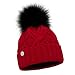 Produktbild ELIMELI Damen Winter Mütze - warme Strickmütze Wintermütze mit Bommel - Slouch Strick Beanie Damen für Winter Bommelmütze - Farbenauswahl (Rot)