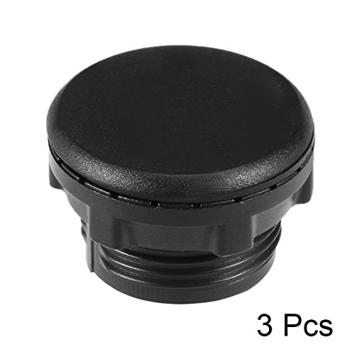 Sourcingmap 3 Pcs 22mm Black Plastic Push Button Switch Hole Panel Plug, black-22mm-3pcs - Image 3