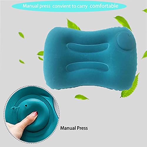 Anchovy Automatically Press Ultralight Inflatable Camping Travel Pillow,Compressible,Compact,Comfortable,Ergonomic Inflating Pillows For Neck & Lumbar Support While Camp,Backpacking#P601 (Peacock Blue) #TOP1