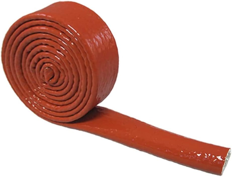 Miniatura 4 de Funda de protección contra incendios de fibra de vidrio recubierta de silicona de 34 pulgadas de diámetro interior x 5 pies para líneas de mangueras