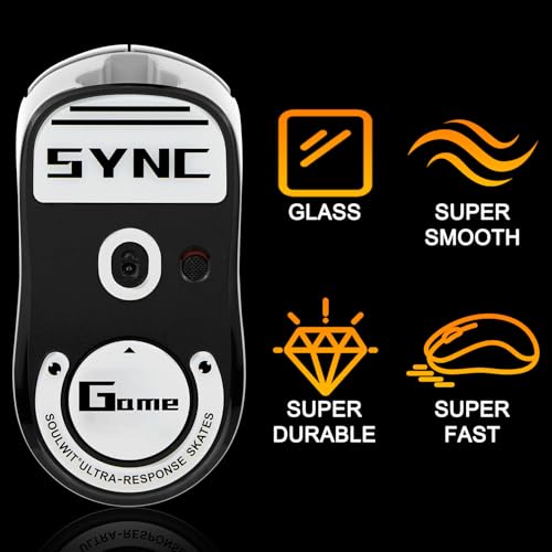 Image of SOULWIT Glass Mouse Skates for Logitech G PRO X Superlight (Gen 1.0) Wireless Gaming Mouse (Do Not Fit GPro X Superlight 2 /2C /2DEX /2SE) - White