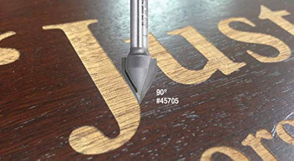 Chari　Amatera Amana Tool - 45728-CNC Carbide Tipped V-Groove 90 Deg x 1-1