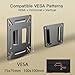 Nuyoah Monitor Wall Mount for 14”-27” TVs LED LCD Flat Screen, Small TV Mount for Computer Monitors, RV TV Mount Camper Fixed Low Profile with 100x100mm VESA Mount, Hold up 33lbs