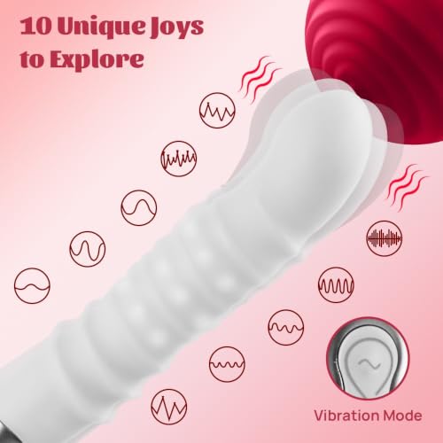 360° Rotating Beads G Spot Vibrator 9in Dildo Vibrator for Women - Image 2