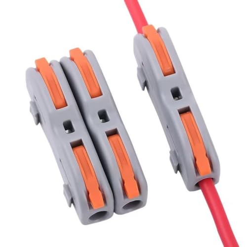 AKINLOAF 25 Pcs Wire Connectors Lever Wire Connector Compact Splicing Connector Push-in Conductor Terminal Block (1 in 1 Out)