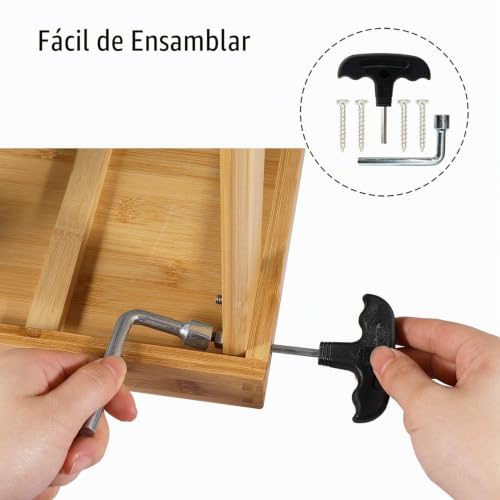 Miniatura 7 de Yoassi Taburete De Bambú Natural Banco Para Baño Con Estante De Almacenamiento Para Niños Y Adultos,27 23 25cm Banqueta Multifuncional Para Ducha