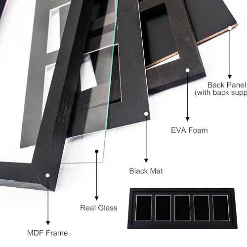 Image of FramePro PSA Graded Card Display Frame, Wall Mount Baseball Trading Card Display Case ONLY fit for PSA Slabs, Display for Basketball Football Hockey Pokemon MTG Yugioh Cards 5 PSA