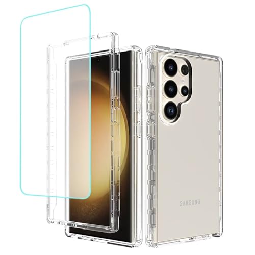Coque Galaxy S24 Ultra intégrale 360 avec protection d'écran en verre trempé