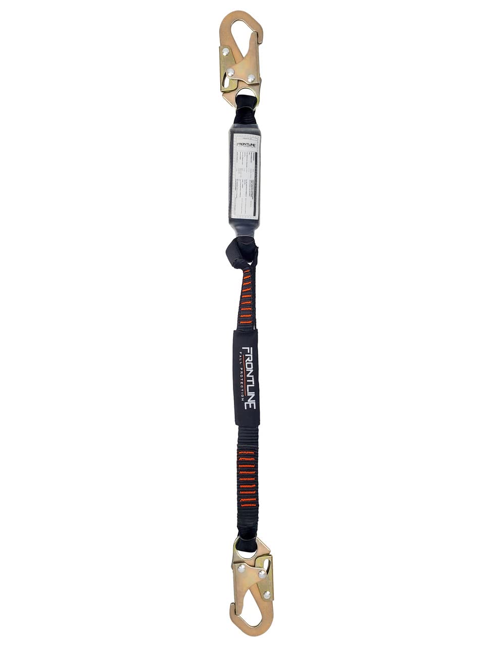 Frontline LIS31S Combat™ 3' Single Leg Snaphook Lanyard with Internal Shock Absorber | Fall Arrest Restraint Protection Equipment Construction PPE Roofing Gear | OSHA and ANSI Compliant
